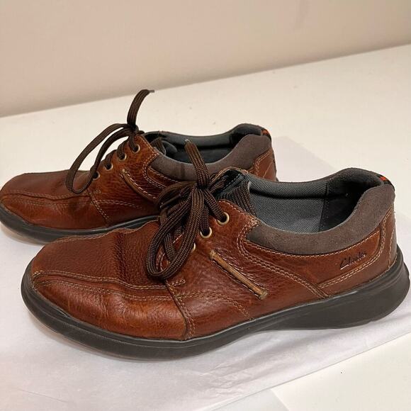 Clarks Collection soft Cushion Ortholite Men Size 9 Brown - Picture 5 of 7